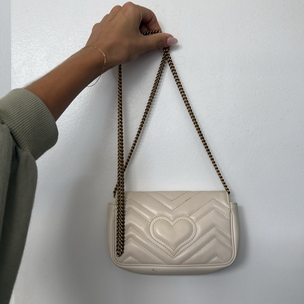 Gucci GG super mini in off white chevron - Picture 8 of 8